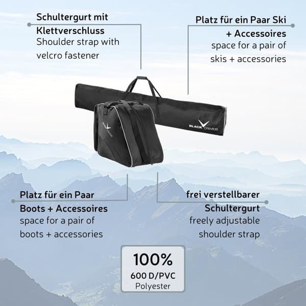 Afterski - snowboot - pjäxor Svart springa - BCR151006rot/grau43 x 27 x 5 cm, 50 Liter - Set med skidväskor Stl.