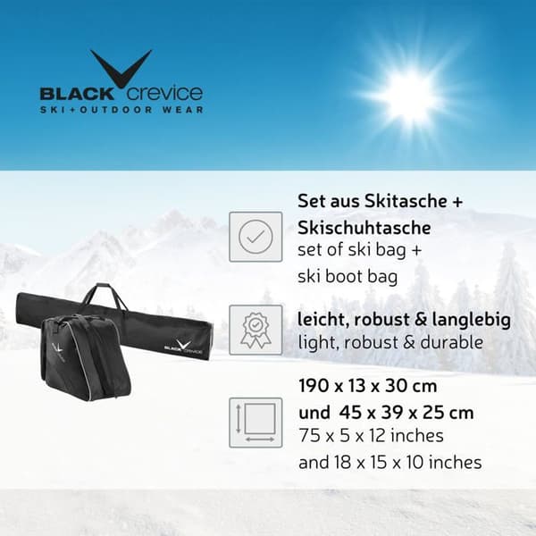 Afterski - snowboot - pjäxor Svart springa - BCR151006rot/grau43 x 27 x 5 cm, 50 Liter - Set med skidväskor Stl.