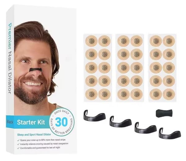 OBOSOE 65pcs Anti-snark Band / Magnetiska Plåster - Stoppar snarkningar Svart