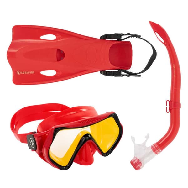 Aqualung Hero Junior Sæt Snorkeling Rød EU 25-31