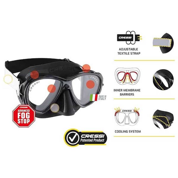 Cressi Samoa Tx Snorkelset Svart