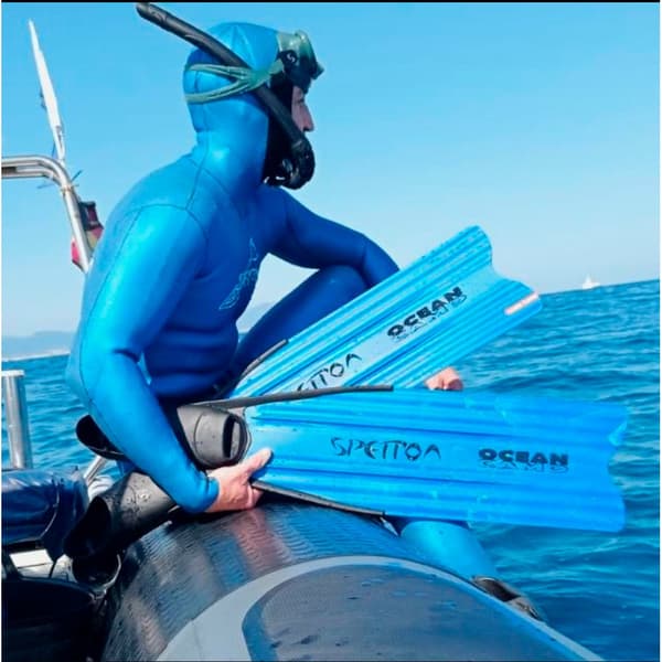 Spetton Ocean Blue Camo Keihäsmerikalastusvälineet Sininen EU 41-42