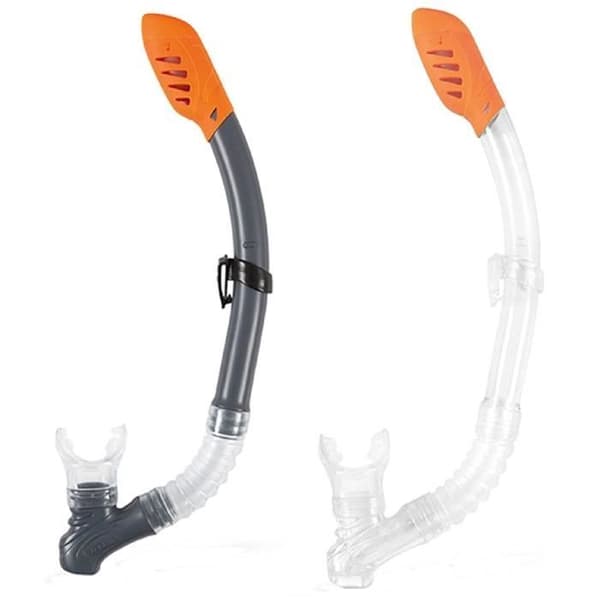 TRANSPARENT ELLER GRÅ SNORKEL FÖR BARN + 8 ÅR AQUAFLOW EASY-FLO INTEX