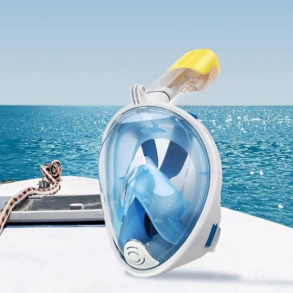 Snorkelmask för barn och vuxna med snorkel och 180 graders utsikt Grön