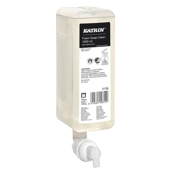 Skumtvål KATRIN Neutral Clean 1L 6st