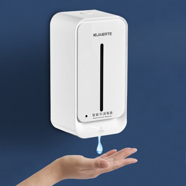 Kuaierte automatisk induktion dryppende sterilisator vægmonteret sæbedispenser, farve: K4505 hvid