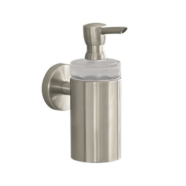 Liquid tvål dispenser - Logis - 300ml - Vägghängd - Mässing - Borstat nickel