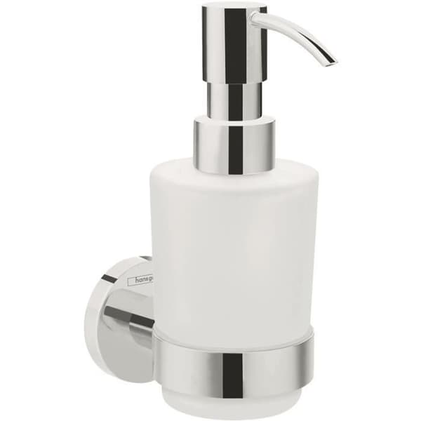 Kromad flytande tvål dispenser Logis Universal - HANSGROHE - Väggmontering - Precise dosering av 2 ml
