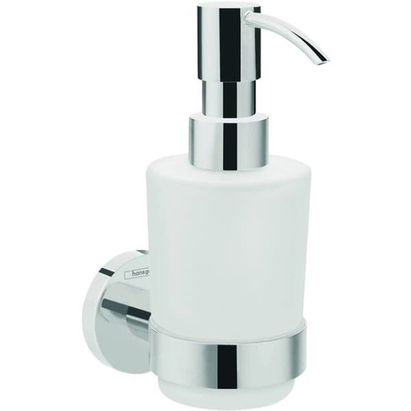 Kromad flytande tvål dispenser Logis Universal - HANSGROHE - Väggmontering - Precise dosering av 2 ml