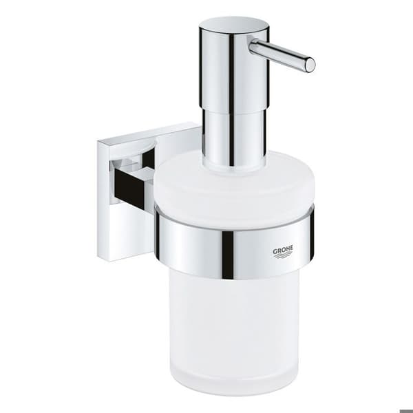 GROHE QuickFix - Start Cube - Tvåldispenser med stativ - Kromfinish 41098000 (skruv eller lim)