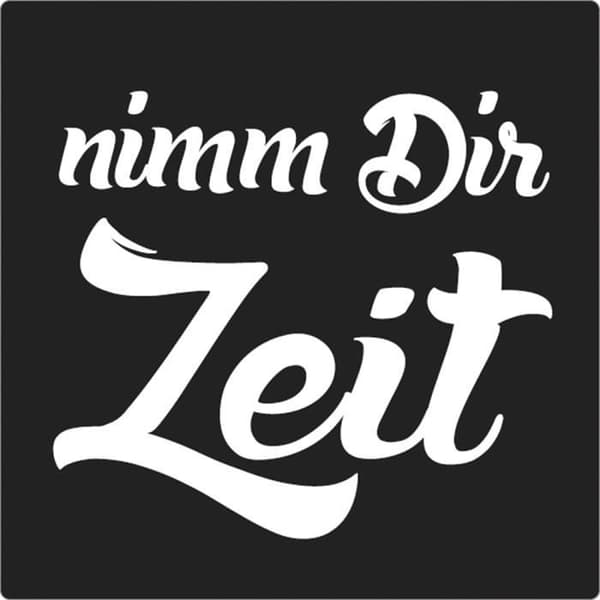 Etikett - ta din tid - 50x50mm - Noir - Unik specialmeddelande - Badrumsaccessoarer