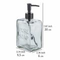 Miniatyrbild 4 av 4: WENKO Dispenser för flytande tvål "Pure Soap", Kapacitet 550 ml, dispenser för flytande tvål, 9,5x20x6 cm, transparent