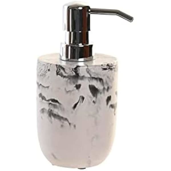 Tvålautomat - DKD Home Decor - Standard - Vit och Svart - Cement - 7,5 x 8,5 x 15,5 cm
