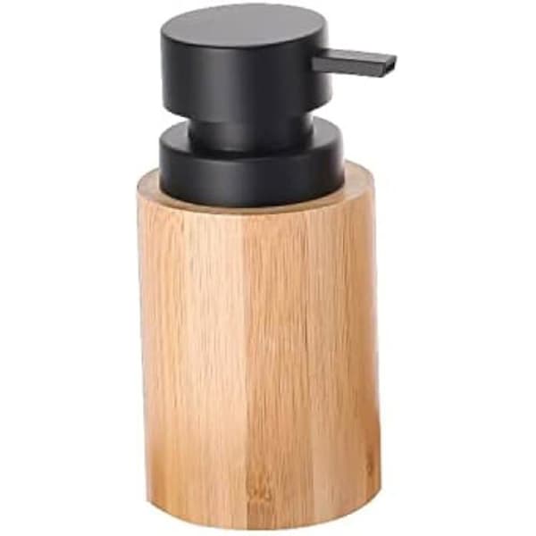 Tvålautomat - DKD Home Decor - Standard - Svart - Bambu och polypropen - 8x8x16 cm