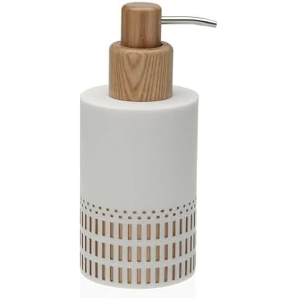 Tvålbehållare - VERSA - Astrid - Plastmaterial - Vit - 8,8 x 8,8 x 18 cm