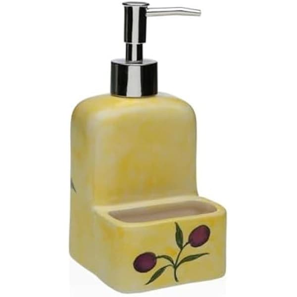 Tvålautomat - VERSA - Dolomite Olive - Keramik - ABS - 9 x 18,5 x 8 cm