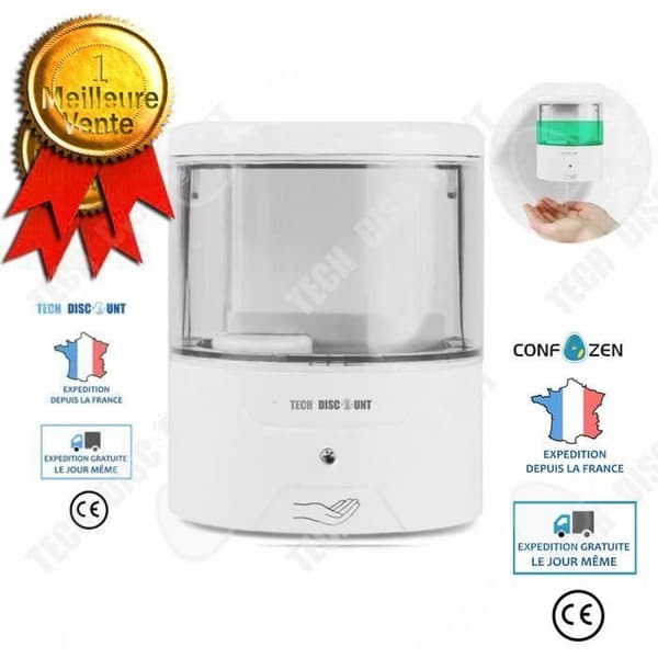 CONFO® 600ml Väggmonterad automatisk sensor påfyllningsbar dispenser för flytande tvål ekonomiskt tillbehör inbyggd toaletttvålhållare