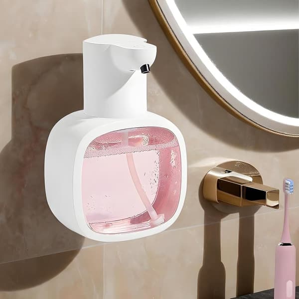 Tvåldispenser 500 ml Automatisk Tvålpump-Uppladdningsbar Väggmonterad 4 Nivåer Kök/Badrum