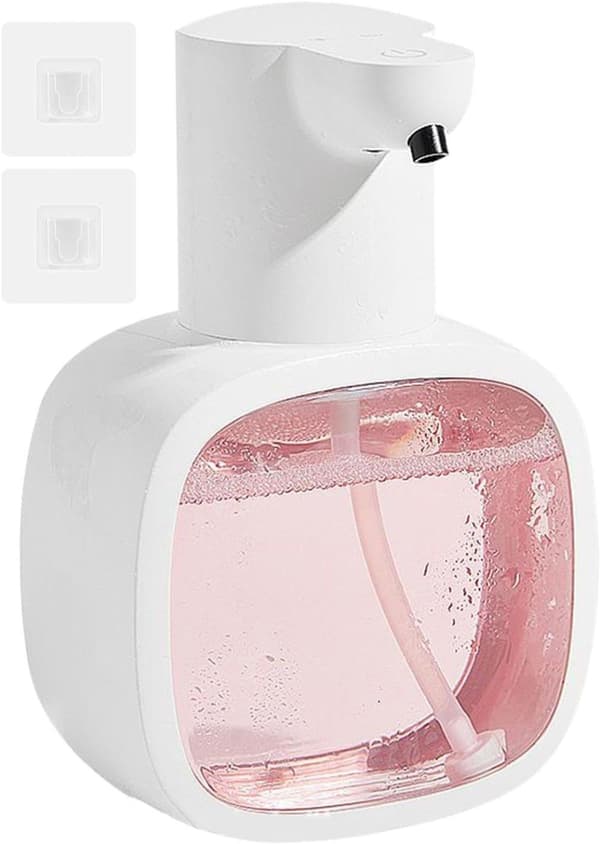 Tvåldispenser 500 ml Automatisk Tvålpump-Uppladdningsbar Väggmonterad 4 Nivåer Kök/Badrum