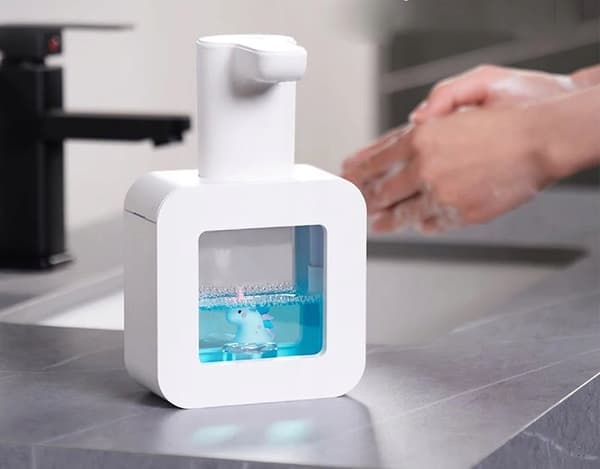 BERÖRINGSFRI AUTOMATISK STÅENDE TVÅLSKUMDISPENSER 200ML USB