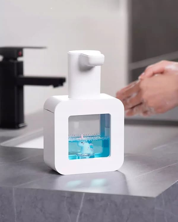 BERÖRINGSFRI AUTOMATISK STÅENDE TVÅLSKUMDISPENSER 200ML USB