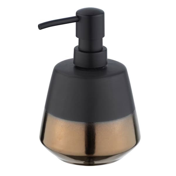 Tvålbehållare - WENKO - Brandol - Keramik - 450 ml - Svart - Koppar