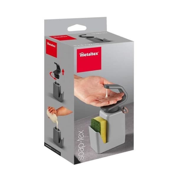 METALTEX Soaptex tvåldispenser - Med svamphållare - 330 ml