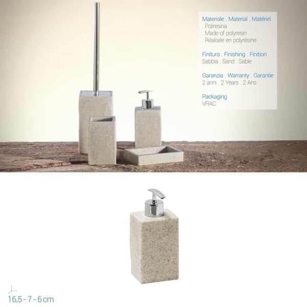 Tvåldispenserstöd kol. polyresin sand mod. Syl
