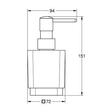 Dispenser för flytande tvål, Grohe Selection Cube (Transparent - finns i lager)