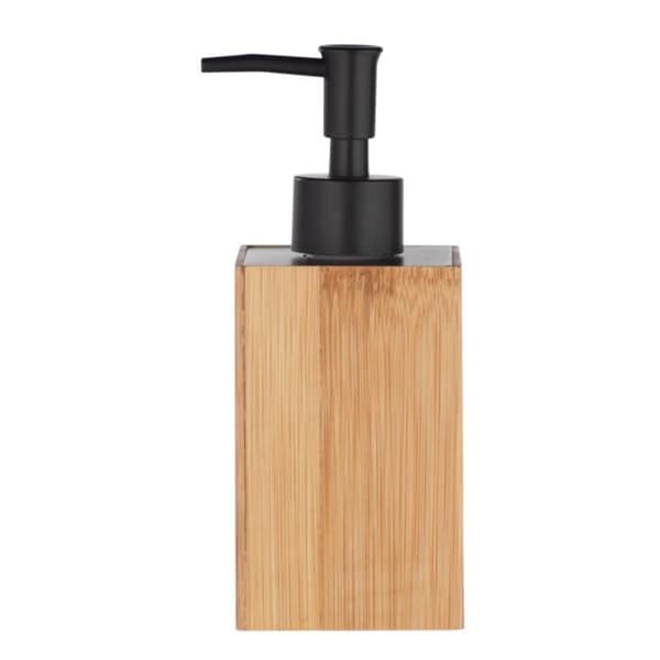 WENKO Padua trä tvålautomat, kapacitet 210 ml, bambu, 8x18x7 cm, brun