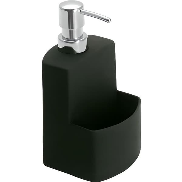 Dispenser för diskmedel - WENKO - Festival - Keramik - 380 ml - Svart