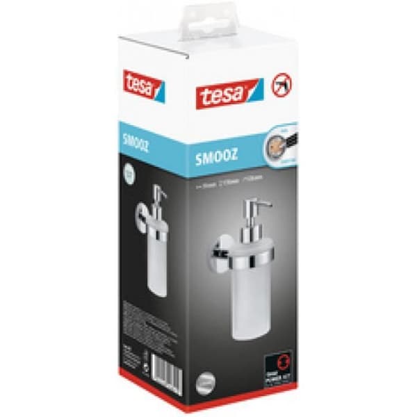 Tvålbehållare - tesa - SMOOZ - 200 ml - Satin glas - Svart