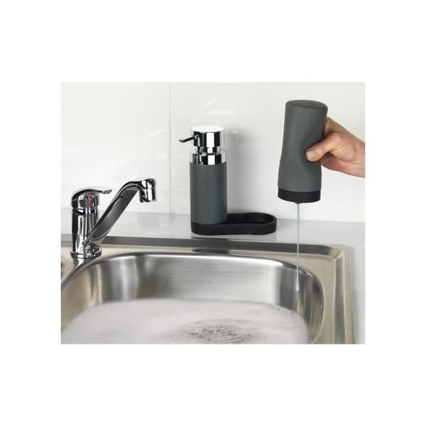 Dispenser för tvål - WENKO - Easy-Squeeze - 250 ml - Plast-Silikon grå - Moderna