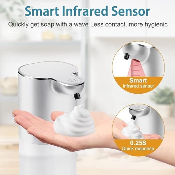 Automatisk sensordispenser til håndsæbe – 360ML – Vægmonteret elektrisk sæbedispenser til køkken, badeværelse og kontor