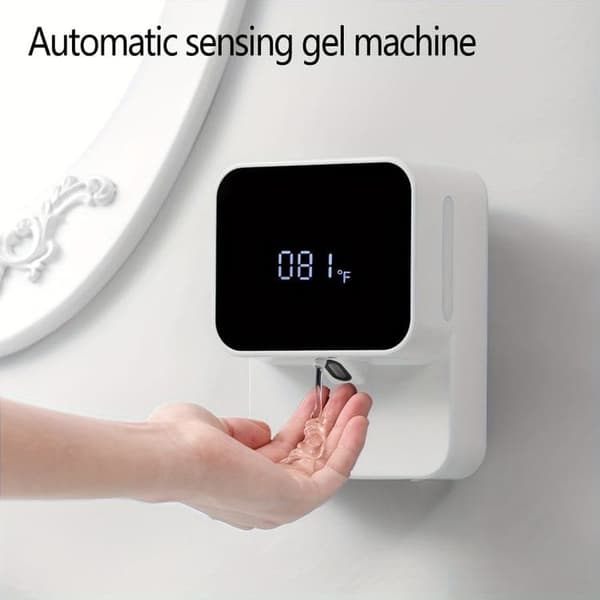Bomclap Väggmonterad Automatisk Tvåldispenser med Infraröd Sensor & LED Temperaturindikator