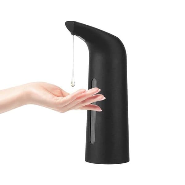 Bomclap automatisk sæbedispenser 400ml – vægmonteret flydende sæbemaskine til køkken og badeværelse Sort