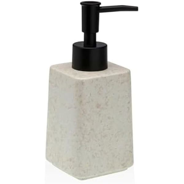 Tvåldispenser - VERSA - Vit - Keramik - Plast - 8,5 x 8,5 x 17,5 cm