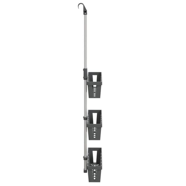 vidaXL brusehylde 30x15x(67-105) cm aluminium