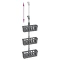 Miniatyrbillede 4 af 7: vidaXL brusehylde 30x15x(67-105) cm aluminium