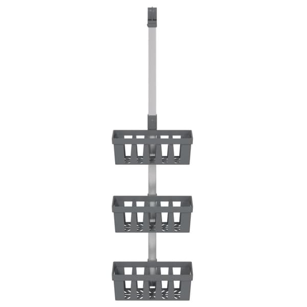 vidaXL brusehylde 30x15x(67-105) cm aluminium -  Sæbeskåle