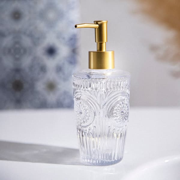 Dispenser | COIMBRA | gennemsigtigt glas | 8x8x17,8 cm | 866697