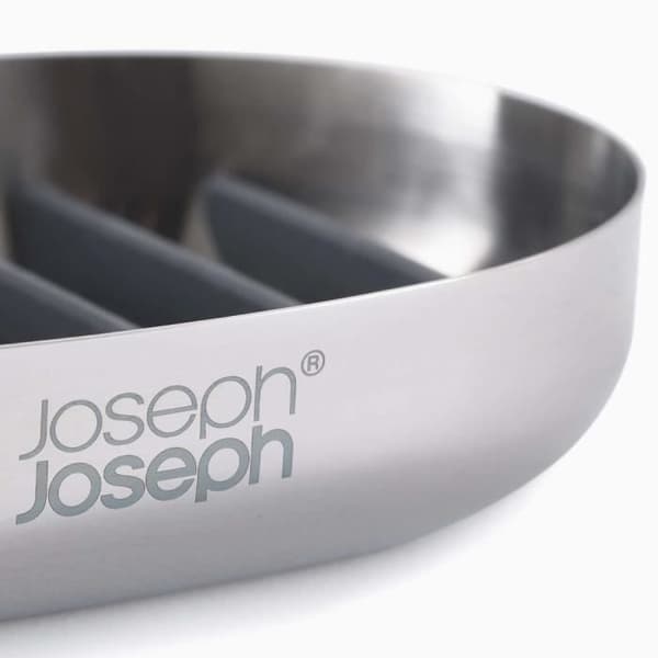 Joseph Joseph EasyStore™ Luxe, tvålkopp i rostfritt stål, lätt att rengöra, krom (70579)