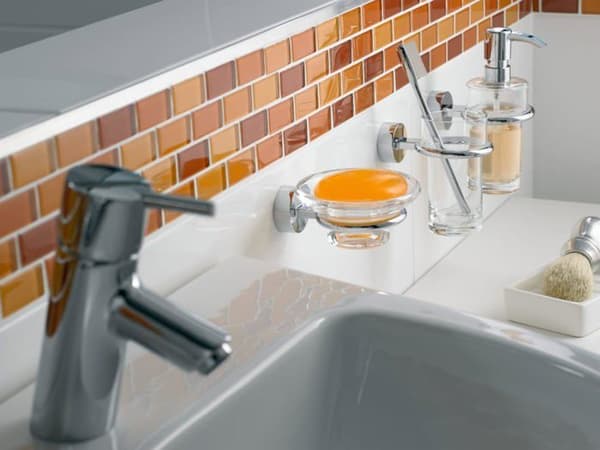 Emco tvålkopp - 453000100 - Rondo 2 Hängande tvålkopp i transparent glas Krom