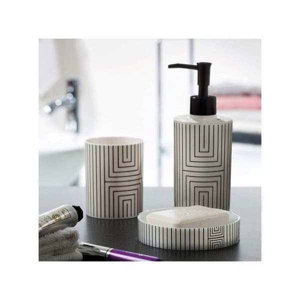 Porte-savon Spirella GRAPHIC Svart &amp; Vit - Elegant och praktisk