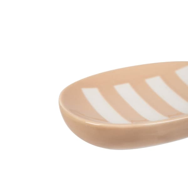 sæbeskål | ZENA | i beige striber | 13x8,8x3cm | 704437