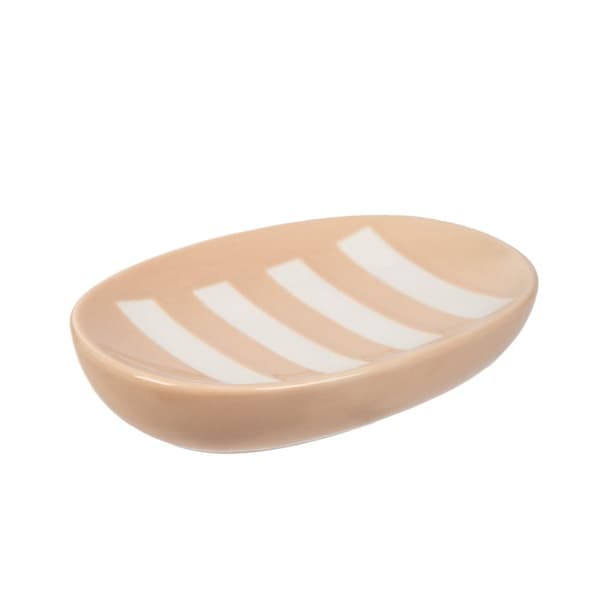 sæbeskål | ZENA | i beige striber | 13x8,8x3cm | 704437