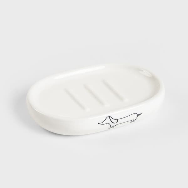 tvålkopp | DORSEY | med tax vit | 11,2x2,9cm | 732737