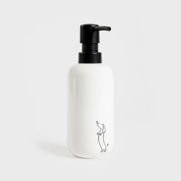 Dispenser | DORSEY | med gravhund hvid | 7,7x19,7cm | 732713