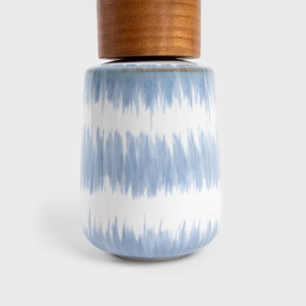 Dispenser | NODO | blå med träpump | 8,5x18cm | 733222