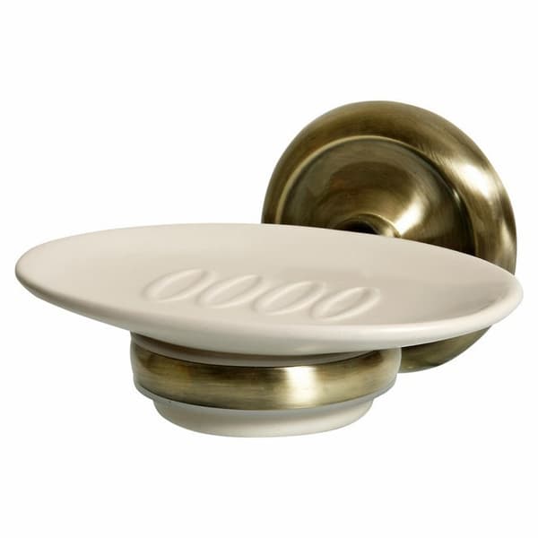Deco Keramik Sæbeskål, Antik Messing